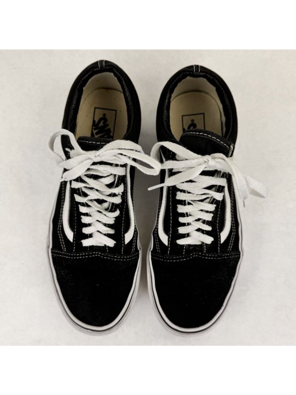 Vans Off The Wall Black Lace Up Sneakers Size M8 / W9.5 Low Top Suede Upper - Picture 8 of 13